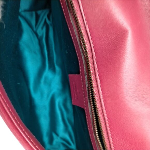Authentic Gucci Pink Suede Leather Shoulder Bag mon832-110525 - Picture 11 of 16